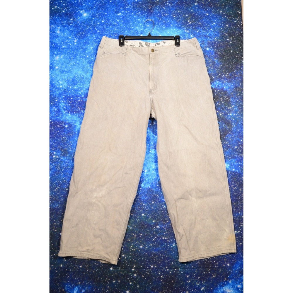 Vintage Ben Davis Gorilla Cut Work Pants Mens 40 Light Gray Cotton Zip Fly